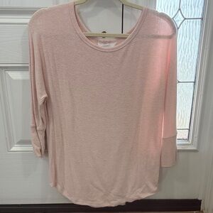 Market & Spruce Light Pink Long Sleeve Blouse